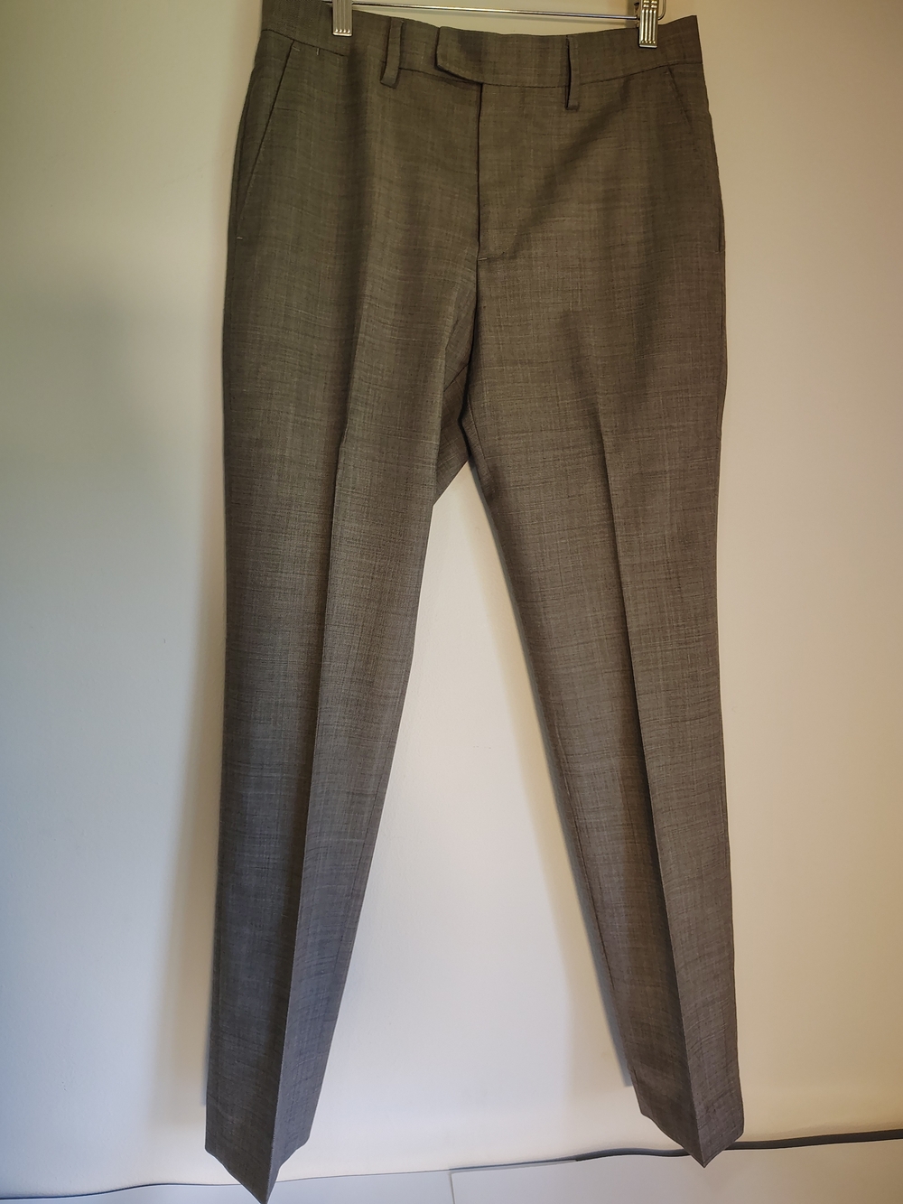 Banana Republic Marzotto Mills Wool Gray/Brownish Mens Slim Fit Pants 30x32